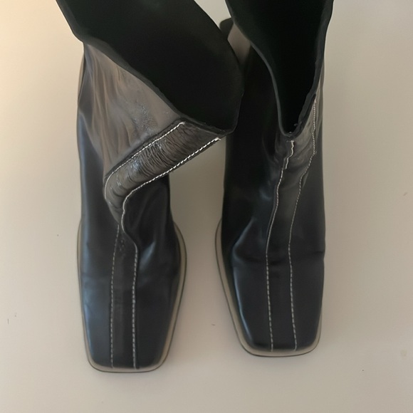 TopShop Square toe Leather Boots - Picture 5 of 6